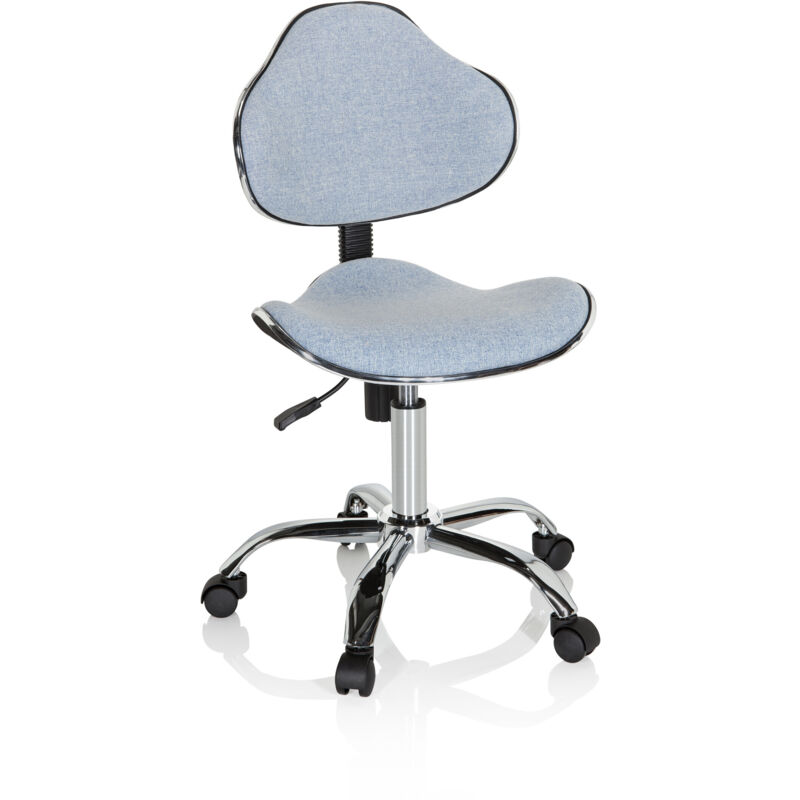 Kinderschreibtischstuhl / Kinderstuhl Kiddy Gti-3 Stoff Blau Hjh Office