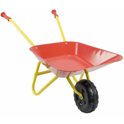 Kinderschubkarre rot gelb 76x38x38cm Schubkarre für Kinder