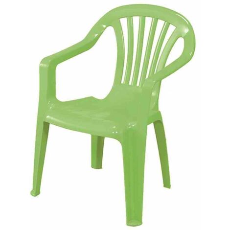 Kindersessel limegreen Vollkunststoff, Monoblock, stapelbar