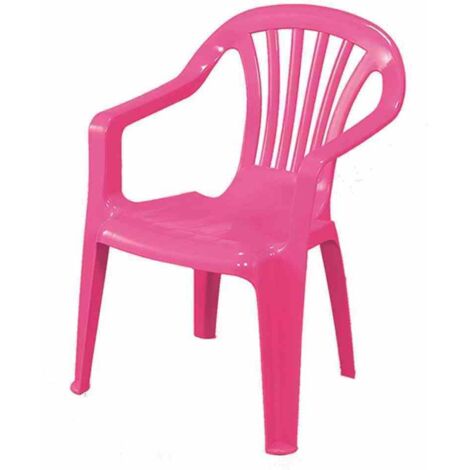 Kindersessel pink Vollkunststoff, Monoblock, stapelbar