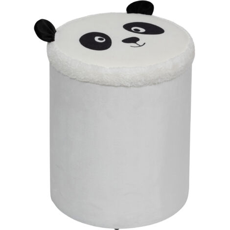 Kindersitzsack Panda faltbar Andy schwarz &amp weiß D30x36cm - Atmosphera créateur d'intérieur