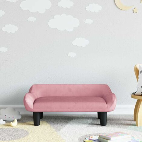 Kindersofa Rosa 70x40x24 cm Samt vidaXL