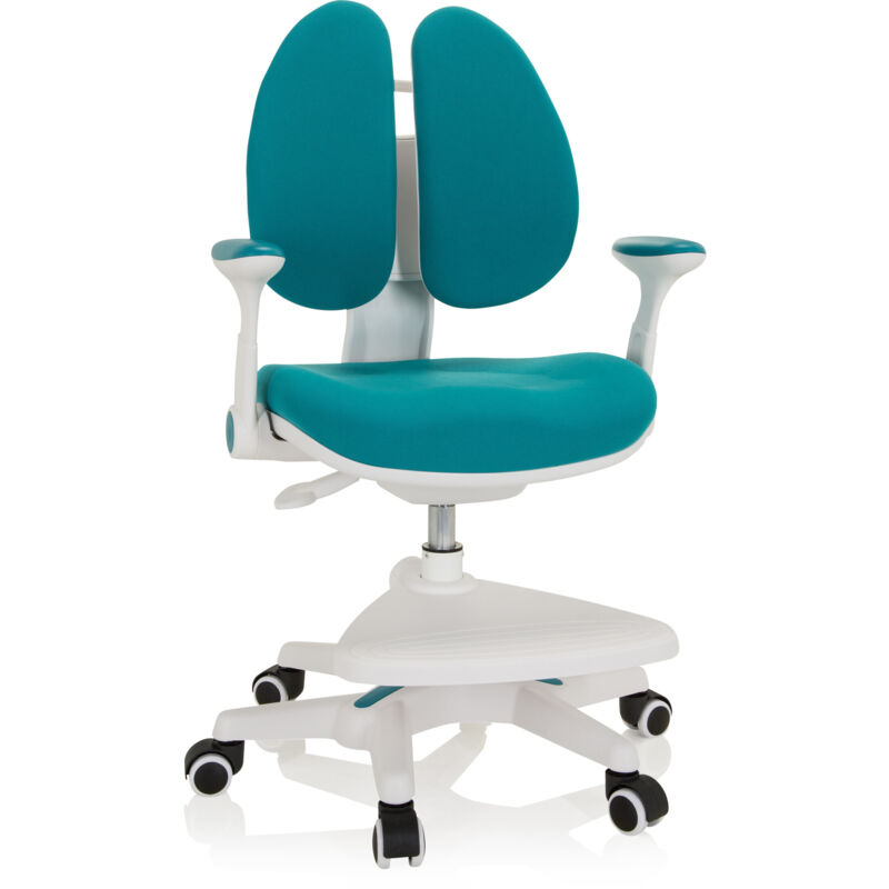 Kinderstuhl / Kinderschreibtischstuhl Kid Wing Mitwachsend Stoff Blau Hjh Office