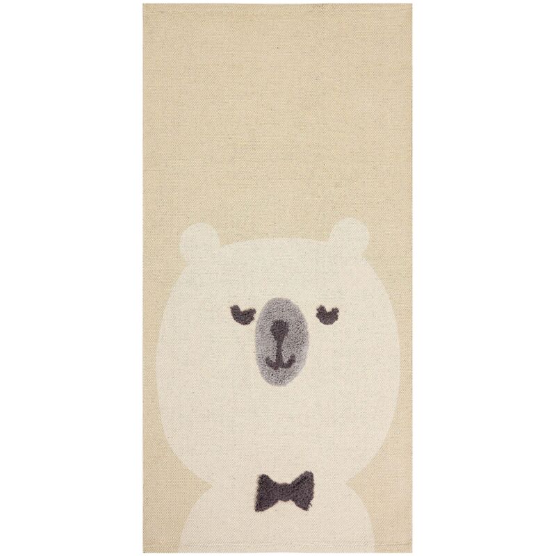 Beliani Kinderteppich Simau Beige 80 X 150 Cm Baumwolle