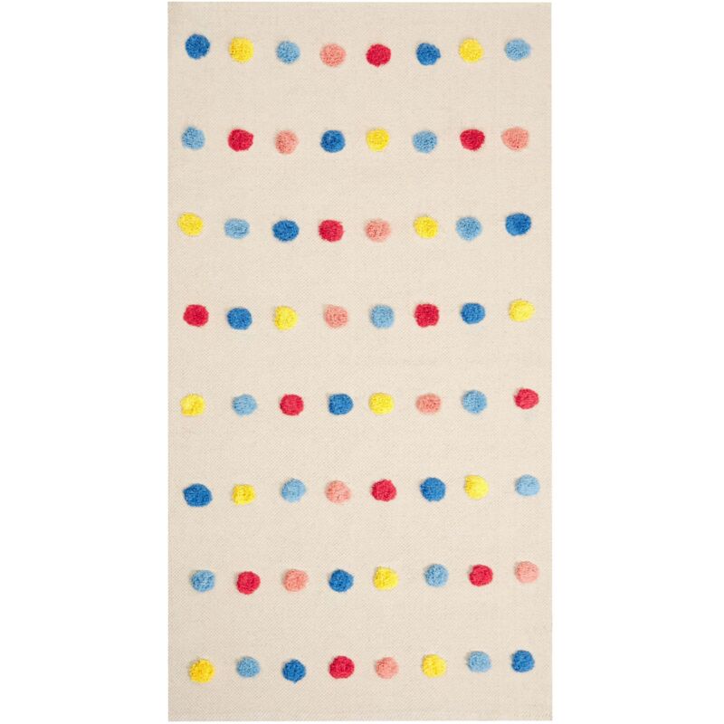 Beliani Kinderteppich Leles Beige 80 X 150 Cm Baumwolle