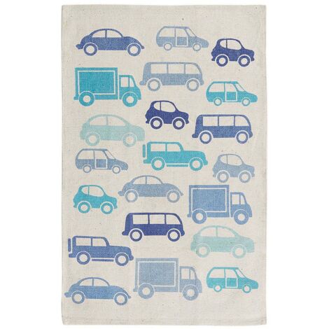 Kinderteppich MADURAJ Blau 60 x 90 cm Baumwolle