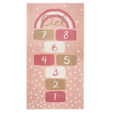 Kinderteppich Marelle - rosa 80 × 150 cm