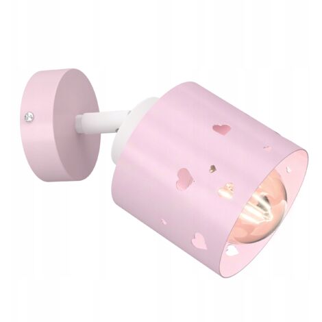 KINDERWANDLEUCHTE DECKENPLATTFORM WANDLEUCHTE LED E27 ROSA