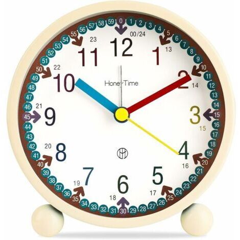 Kinderwecker Ahlsen Stiller Analog-Alarm ohne Ticken, farbiger Leuchtalarm, perfekt für Jungen und Mädchen