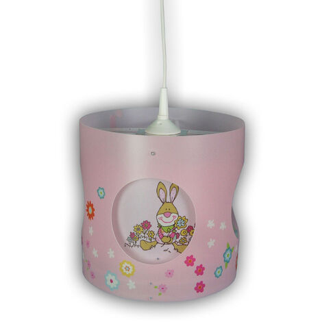 Kinderzimmer Deckenleuchte Lampenschirm drehend Motiv Bungee Bunny