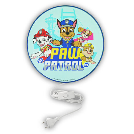Kinderzimmer Wandlampe Ø 25cm in Blau PAW PATROL die super Hunde