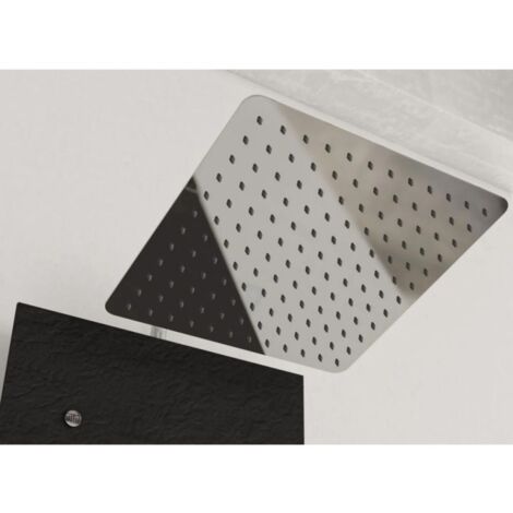 KINEDO Cabine de douche Brooklyn, 90, 90, verre transparant, porte pivotante, Gris, Carré