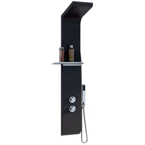 KINEDO Colonne de douche Aquamoon avec mitigeur thermostatique noir