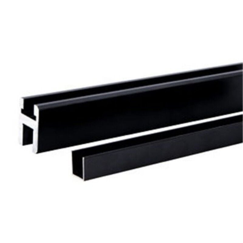 Kinedo Profilé d'extension pour paroi de douche duo noir pour les Smart Design Solo