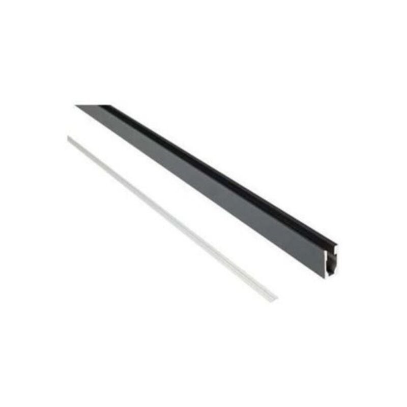 Profilé d'extension pour paroi de douche solo noir pour les Smart Design c sans seuil - Kinedo