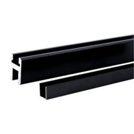 Kinedo Profilé d'extension pour paroi de douche duo noir pour les Smart Design Solo