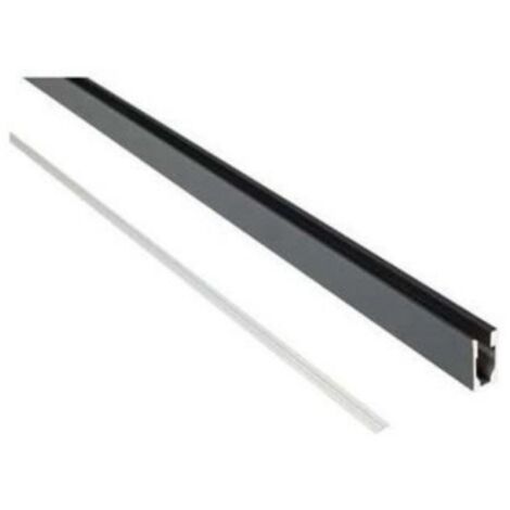 Kinedo Profilé d'extension pour paroi de douche solo noir pour les Smart Design C sans seuil