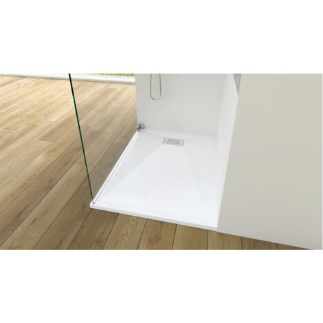 Kinedo - Receveur blanc brillant, bonde centree sur la largeur Kinesurf