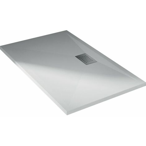 Kinedo - Receveur blanc brillant bonde centree sur la longueur Kinesurf