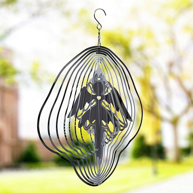 

Kinetic Hanging Wind Spinner Garden Decor, Laser Cut 3D Wind Spinner Angel, Mandala de interior al aire libre Wind Spinner Decoración Regalos pequeños