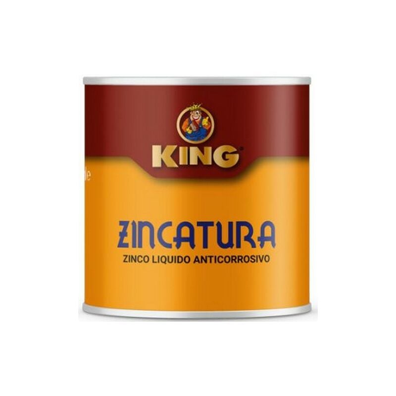 500 ml peinture zinc liquide fer mA tal gris antirouille - King