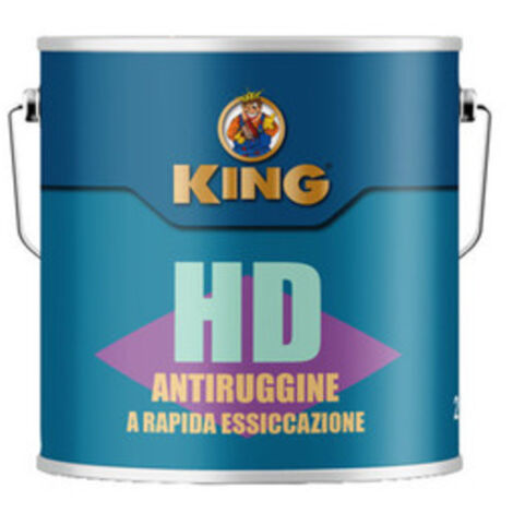 king antiruggine rapida essiccazione grigio lt 2,5 protezione superfici in ferro