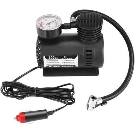 KING DC 12V Mini 300PSI voiture gonfleur de pneu Auto compresseur d\'air des pneus Pompe avec manomètre de pression pour voiture vél