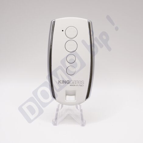King Gates Télécommande Stylo 4K Blanche - Fréquence 433.92 MHz - 4 Canaux - Sécurité Rolling Code - Portée jusqu'à 150m - Compatible Portails et Portes Motorisées