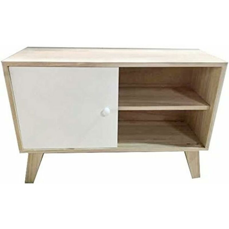 Armoire à 2 portes coulissantes en bois de paulownia