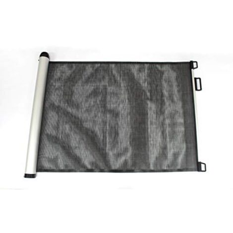 King Home Cancelletto bimbi DELUXE retrattile in PVC 130x89h cm nero