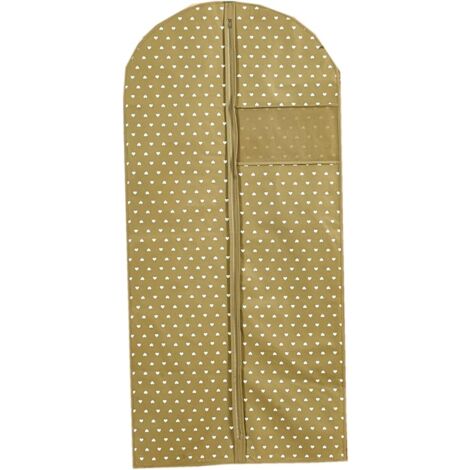 King Home COPRIABITO IN TNT BEIGE 60x130h cm con zip e finestrella trasparente