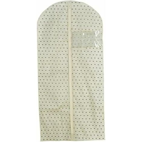 King Home COPRIABITO IN TNT PANNA 60x130h cm con zip e finestrella trasparente