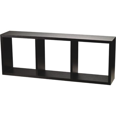 King Home CUBE RACK 3 SIDES (30x80x15 cm) MDF WENGE CARTON OF 3 PIECES