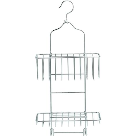 King Home DUSCHPLATTE MIT ZWEI SCHIEBEBÜGELN Chrom mit Spiegeloptik 10x43x24h cm