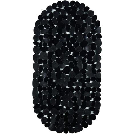 King Home INNENTEPPICH STONE BLACK OVAL PVC 67x34 cm