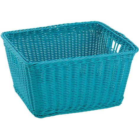 King Home JOY BLAUER SYNTHETISCHER VIMINI-KORB 40x34,5x22h cm