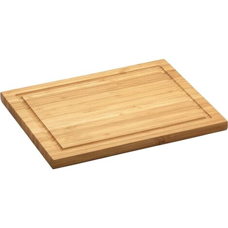King Home KLEINER BAMBU SCHNEIDERKORB MIT KANAL FÜR FLÜSSIGKEITSSAMMLUNG 29x23x1,6h cm