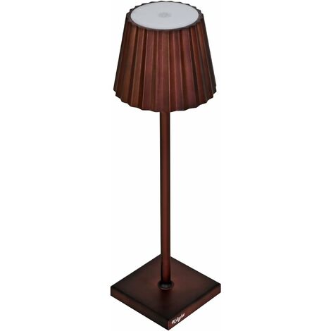 King Home Lampe de table en aluminium K-ligth, lumière blanche chaude, anti-éblouissement réglable, Rust