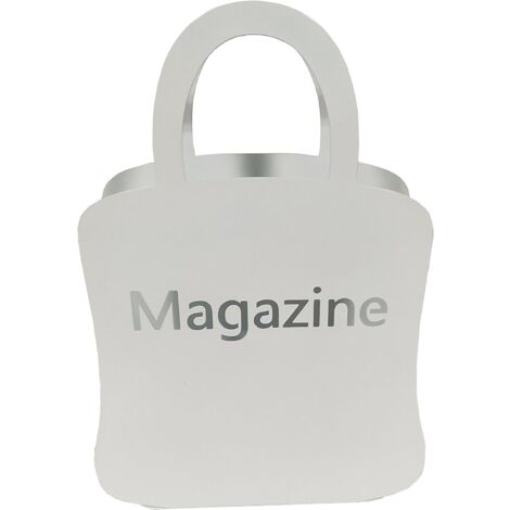 King Home MAGAZINE WEISSER MAGAZIN MIT HÄNDEN aus lackiertem Metall 29x7x32,5h cm