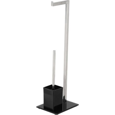 King Home MULTIFUNKTIONSPLANER Stahl, Basis aus schwarzem gehärtetem Glas 22x18x70,5h cm