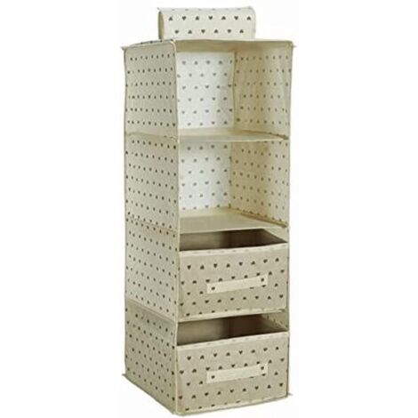 King Home ORDER TISCH MIT 2 GROSSEN SCHUBFÄCHERN IN PANNA 30x30x80h cm