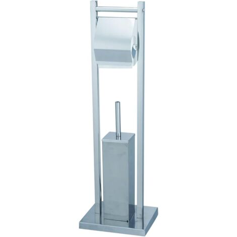 King Home PIANTANA MULTIFUNZIONE quadra in acciaio 22x18x71h cm