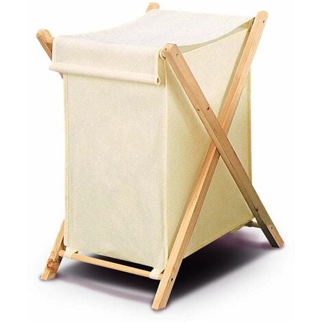 BIACCHI GIANFRANCO King Home Portabiancheria Pieghevole - Ecru - 41x42x64 cm