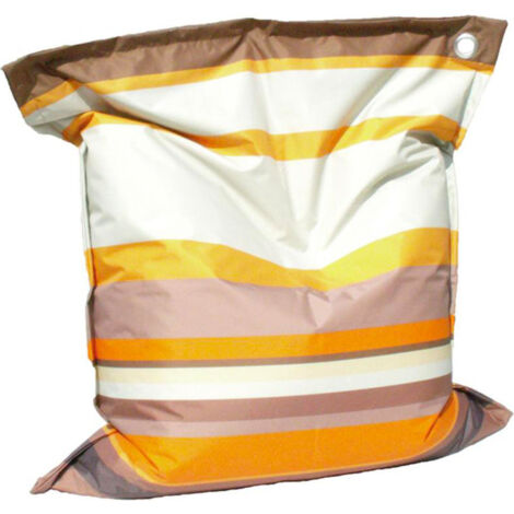 King Home Pouf Cuscinone 135x160x25h cm sfoderabile riga gialla