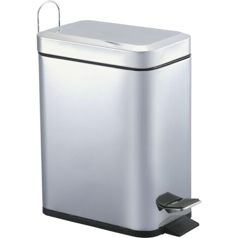 King Home RECHTECKIGER STAHL-ABFLUSS MIT PEDAL LT. 5 14x23x29h cm