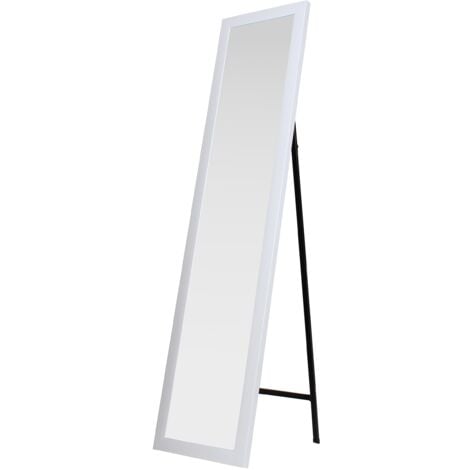 King Home S1710527 Specchio da Pavimento con Cornice, Bianco, 30X150H