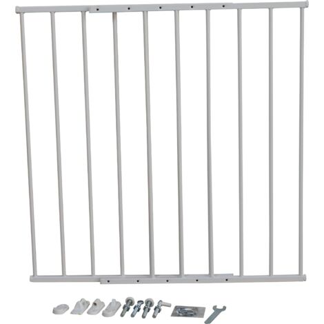 King Home SMART weißes Metall-Babygitter 59x76h cm