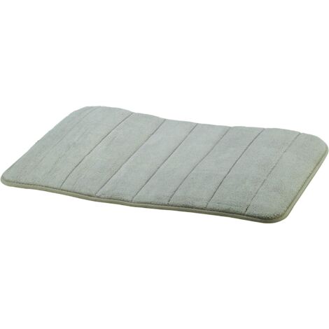 King Home TAPPETO BAGNO ANTISCIVOLO GRIGIO in velluto di corallo 60x40 cm