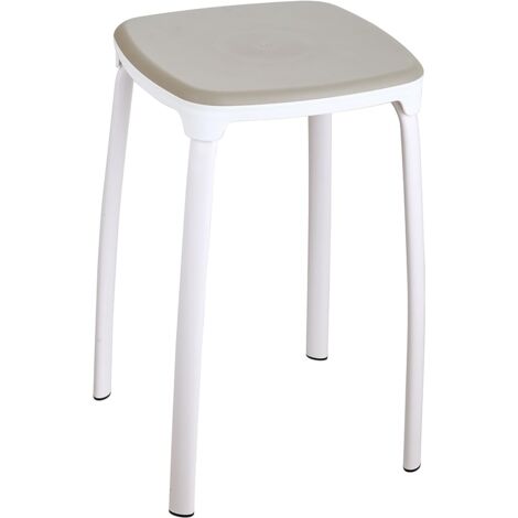 King Home TORTORA GRAUER POLYPROPYLEN-STUHL MIT WEISSEM RAHMEN29x29x46h cm