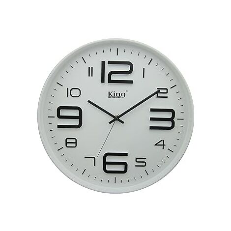 King Home WANDUHR Kunststoff 35x4,3 cm weiß